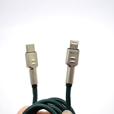 Кабель Veron CL04 Nylon Cable Type-c to Lighting 20W 1M Green