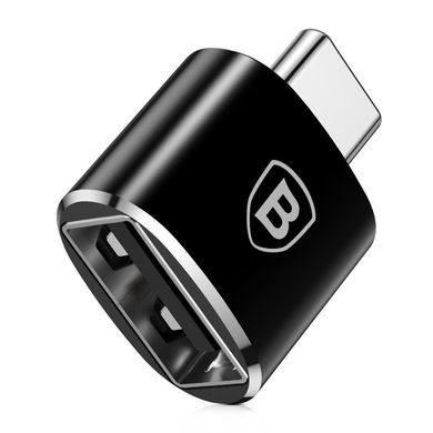 Перехідник Baseus Male Adapter USB to Type-c Black CATOTG-01