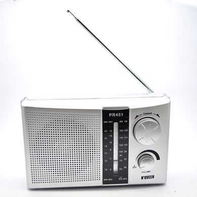 Радиоприемник портативный Noveen PR451 на батарейках 2 шт. R20 (size D)