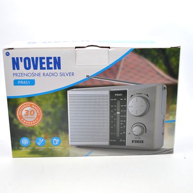Радіоприймач портативний Noveen PR451 на батарейках 2 шт R20 (size D)
