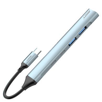 USB HUB ANSTY UA-04 (3 USB/2 Type-C) to Type-C Grey
