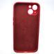 Силіконовий чохол накладка Silicon Case Full Camera для iPhone 15 Plus Rose Red