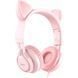 Навушники з котячими вушками Hoco W36 Cat ear Pink/Рожеві