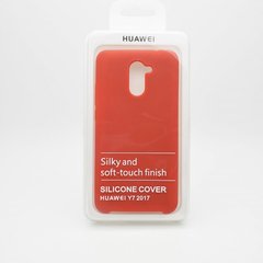 Чохол накладка Silicon Cover for Huawei Y7 2017 Red Copy