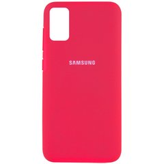 Чехол накладка Full Silicon Cover для Samsung A715 Galaxy A71 Hot Pink