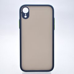 Чехол с полупрозрачной задней крышкой Matte Color Case Full Camera для iPhone XR Синий