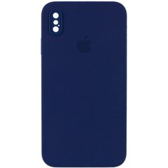 Чехол накладка Silicon case Full Square для iPhone X/iPhone Xs Midnight Blue