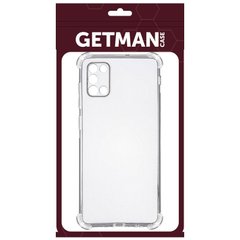 Силиконовый прозрачный чехол накладка TPU WXD Getman для Samsung A31 Galaxy A315 Transparent/Прозрачный