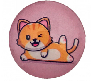Універсальний тримач для телефону PopSocket (попсокет) Glass 3D Kitty №12