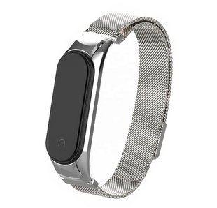 Металлический ремешок (миланская петля) для Xiaomi Mi Band 7 Milanese Design Silver/Серебристый