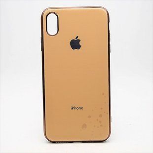 Чехол глянцевый с логотипом Glossy Silicon Case для iPhone XS Max Brown