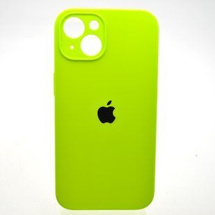 Силиконовый чехол накладка Silicon Case Full Camera для iPhone 13 Fluorescent Green