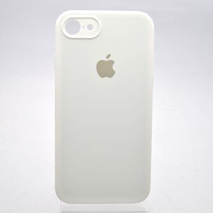 Чехол силиконовый с квадратными бортами Silicone case Full Square для iPhone 7/iPhone 8/iPhone SE 2020/2022 White/Белый