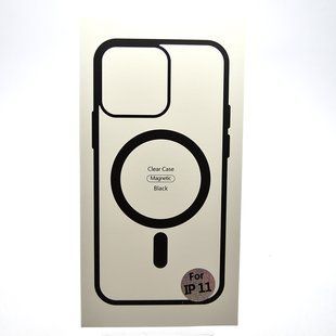 Чехол накладка с MagSafe Clear Case Magnetic для Apple iPhone 11 Black