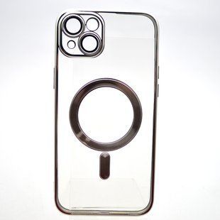 Чехол накладка с MagSafe Stylish Case для Apple iPhone 14 Plus Silver
