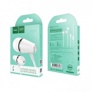 Гарнітура провідна Hoco M34 3.5mm White, Белый