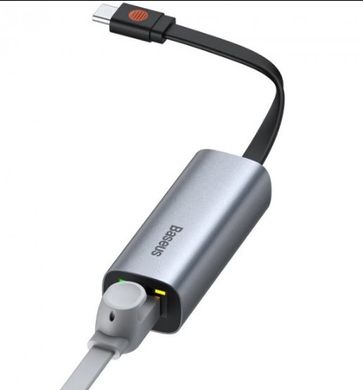USB Хаб Baseus Ethernet RJ45 - USB 15 cm Grey-Black (CAHUB-AD0G)