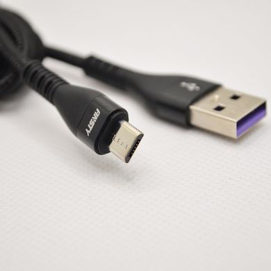 Кабель ANSTY ANS-80-A Nylon Micro USB 3.4A 1.2M Black