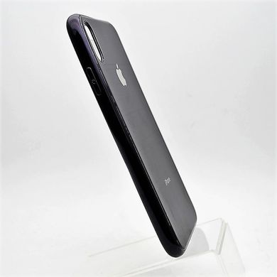 Чехол глянцевый с логотипом Glossy Silicon Case для iPhone XS Max Black