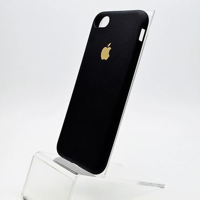 Чехол силикон TPU Leather Case iPhone 7G/8 Black тех. пакет