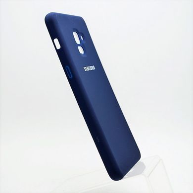 Матовый чехол New Silicon Cover для Samsung A730 Galaxy A8 Plus (2018) Blue Copy