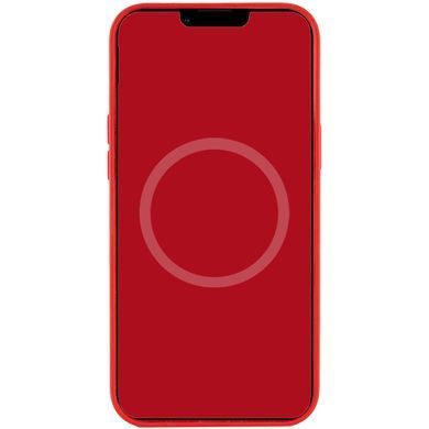 Чохол накладка Silicone Case Full Cover с MagSafe Splash Screen для iPhone 12/12 Pro Red(червоний)
