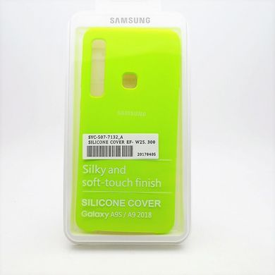 Чехол накладка Silicon Cover for Samsung A920 Galaxy A9 2018 Light Green Copy