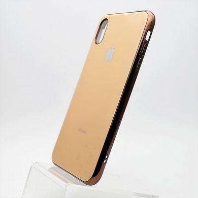 Чохол глянцевий з логотипом Glossy Silicon Case для iPhone XS Max Brown