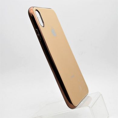Чехол глянцевый с логотипом Glossy Silicon Case для iPhone XS Max Brown