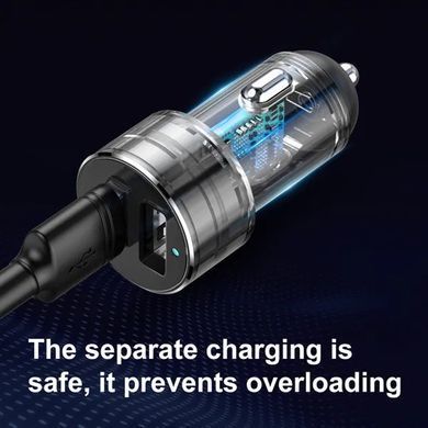 Автомобильное зарядное устройство для Baseus High Efficiency 2 USB 3.1A + 2 прикуривателя 80W Черный (CRDYQ-01)