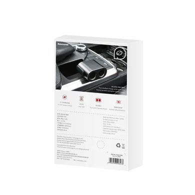 Автомобильное зарядное устройство для Baseus High Efficiency 2 USB 3.1A + 2 прикуривателя 80W Черный (CRDYQ-01)