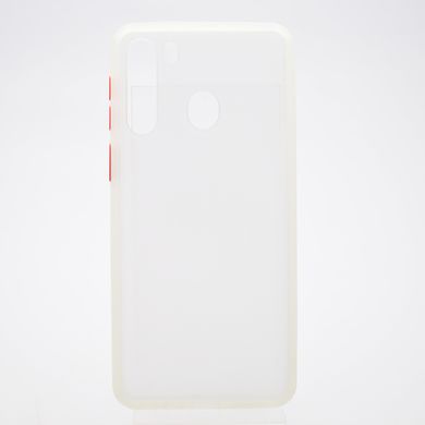 Чохол з напівпрозорою задньою кришкою Matte Color Case TPU для Samsung Galaxy A215 Galaxy A21 Білий
