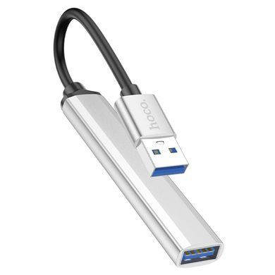 HUB USB Hoco HB26 4in1 adapter (USB-A to 1USB3.0+3USB2.0) Metal Grey