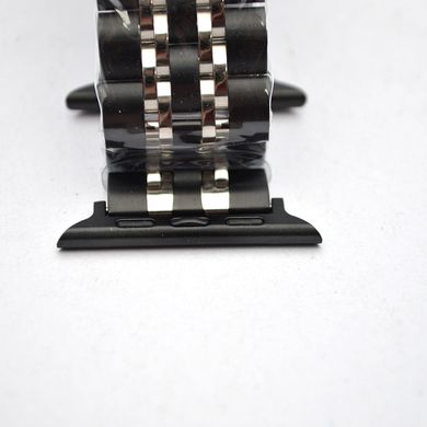 Ремінець для Apple Watch 42mm/44mm/45mm/49mm Bead Design Black and Silver