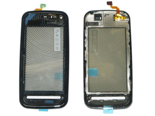 Сенсор (тачскрин) Nokia 5800 с синей рамкой HC