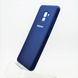 Матовий чохол New Silicon Cover для Samsung A730 Galaxy A8 Plus (2018) Blue Copy