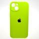 Силиконовый чехол накладка Silicon Case Full Camera для iPhone 13 Fluorescent Green