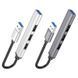 HUB USB Hoco HB26 4in1 adapter (USB-A to 1USB3.0+3USB2.0) Metal Grey