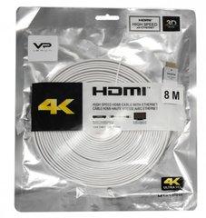 Кабель Veron HDMI-HDMI MM ver,1.4(8m) White