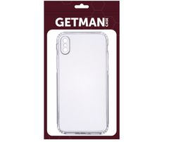 Силиконовый прозрачный чехол накладка TPU Getman для iPhone X/iPhone Xs Transparent/Прозрачный