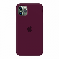 Чехол накладка Silicon Case Full Cover для iPhone 11 Pro Max Marsala