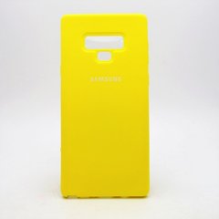 Матовый чехол New Silicon Cover для Samsung N960 Galaxy Note 9 Yellow (C)