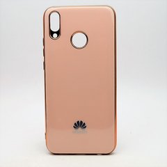 Чохол глянцевий з логотипом Glossy Silicon Case для Huawei Y9 2019 Pink