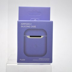 Чехол накладка Silicon Case Slim для Apple Airpods 1/2 Purple/Фиолетовый