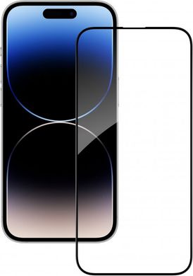 Защитное стекло Full Glue для iPhone 14 Pro/iPhone 15 Black (тех.пакет)