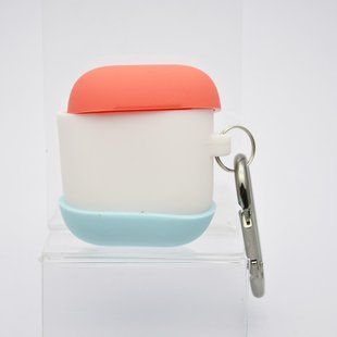 Чехол Splash of colors with sual cap для AirPods (Coral Blue)