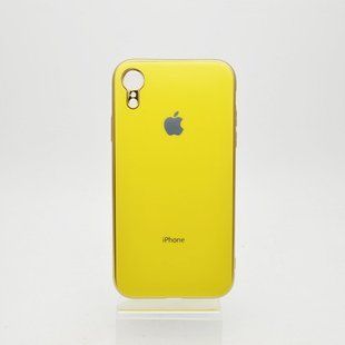 Чехол глянцевый с логотипом Glossy Silicon Case для iPhone XR Yellow