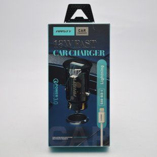 Автомобильная зарядка ANSTY CAR-013-I (1 USB 18W) with Lightning cable White