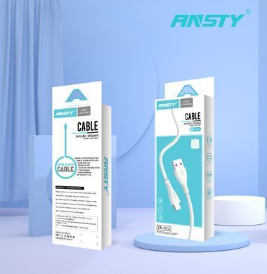 Кабель ANSTY Z-14-A Micro USB 3A 1M Білий