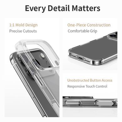 Прозрачный чехол накладка Rock Crystal Shield Series TPU Case iPhone 17 Pro Transparent